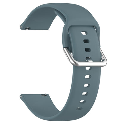 For CMF Watch Pro D395 22mm Solid Color Silver Buckle Silicone Watch Band, Size:L(Rock Blue) - Watch Bands by PMC Jewellery | Online Shopping South Africa | PMC Jewellery