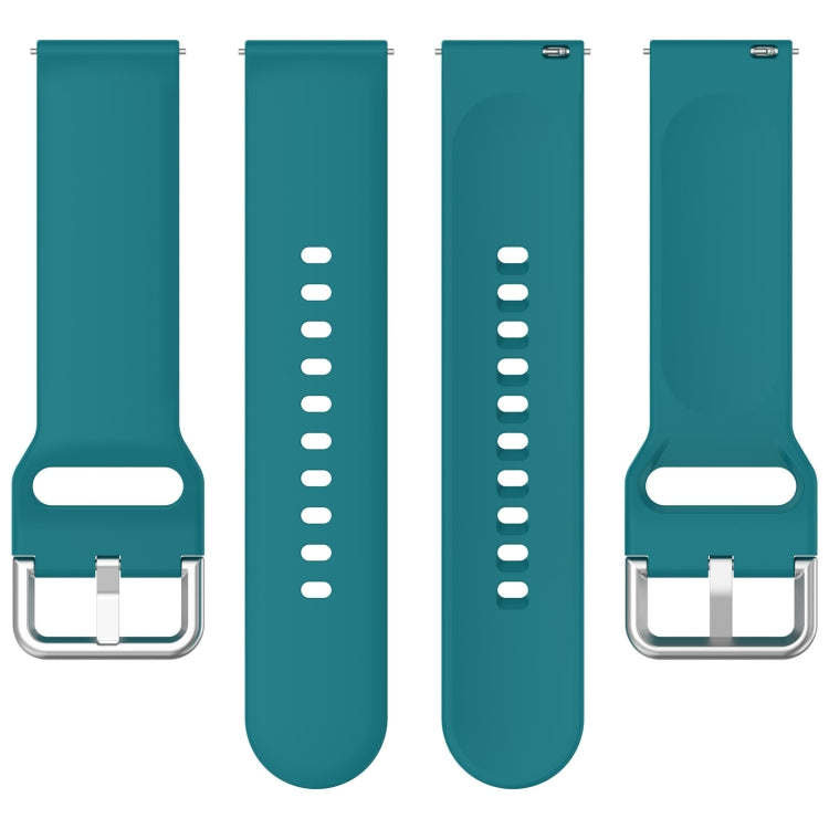 For CMF Watch Pro D395 22mm Solid Color Silver Buckle Silicone Watch Band, Size:S(Green) - Watch Bands by PMC TechLife | Online Shopping South Africa | PMC TechLife