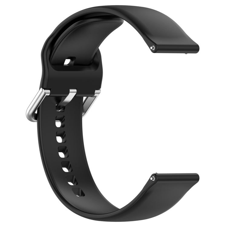 For CMF Watch Pro D395 22mm Solid Color Silver Buckle Silicone Watch Band, Size:S(Black) - Watch Bands by PMC TechLife | Online Shopping South Africa | PMC TechLife