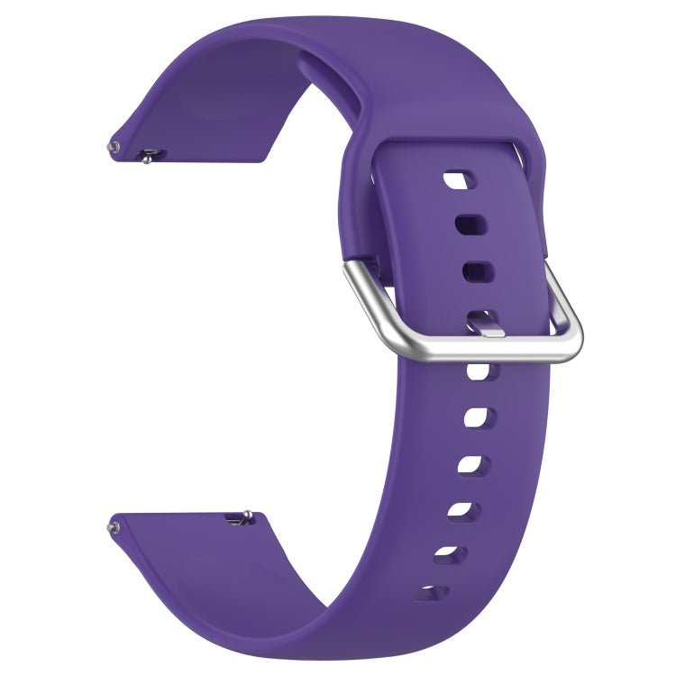 For CMF Watch Pro D395 22mm Solid Color Silver Buckle Silicone Watch Band, Size:S(Purple) - Watch Bands by PMC TechLife | Online Shopping South Africa | PMC TechLife