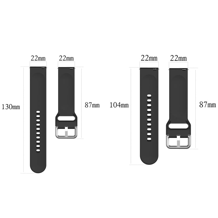 For CMF Watch Pro D395 22mm Solid Color Silver Buckle Silicone Watch Band, Size:L(Army Green) - Watch Bands by PMC TechLife | Online Shopping South Africa | PMC TechLife