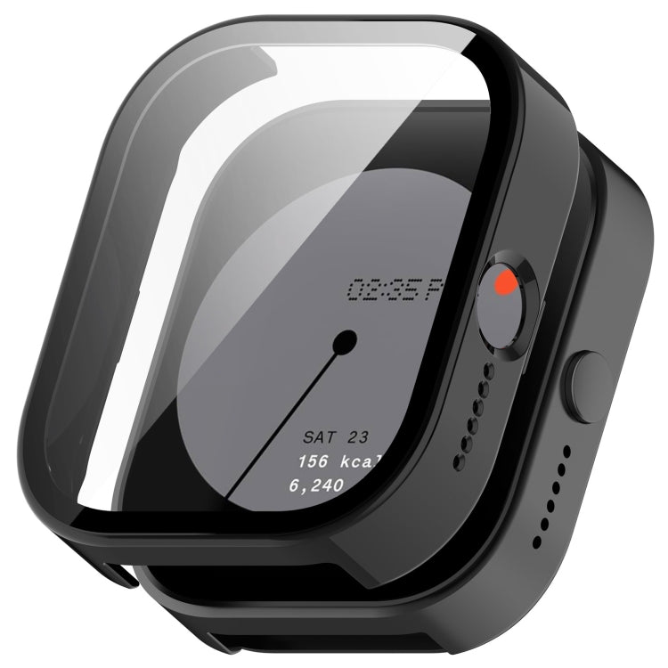 For CMF Watch Pro D395 PC + Tempered Film Integrated Watch Protective Case(Black) - Watch Case by PMC TechLife | Online Shopping South Africa | PMC TechLife