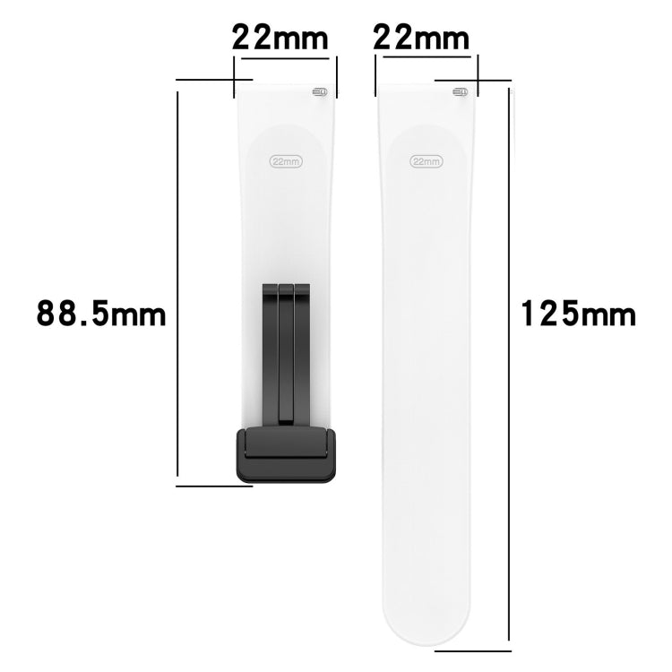 18mm Groove Folding Black Buckle Silicone Watch Band(Starlight Color) - free shipping - PMC TechLife - Order now!