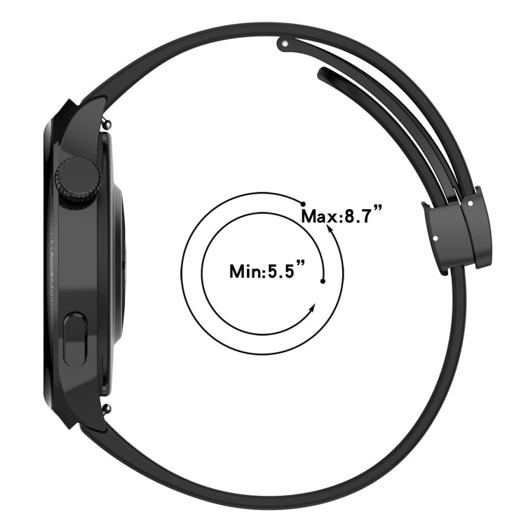 18mm Groove Folding Black Buckle Silicone Watch Band(Light Grey) - 18mm Bands by PMC TechLife | Online Shopping South Africa | PMC TechLife | Buy Now Pay Later Mobicred