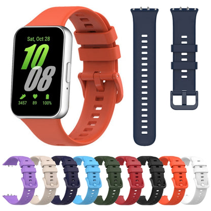 For Samsung Galaxy Fit 3 Solid Color Buckle Silicone Watch Band(Red) - Watch Bands by PMC Jewellery | Online Shopping South Africa | PMC Jewellery