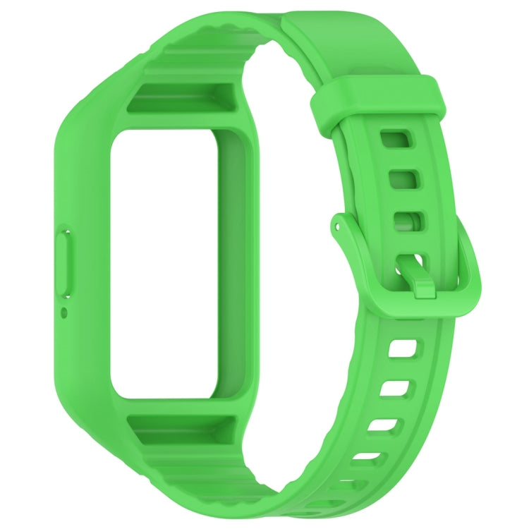 For Samsung Galaxy Fit 3 Solid Color Integrated TPU Watch Band(Fluorescent Green) - Watch Bands by PMC Jewellery | Online Shopping South Africa | PMC Jewellery