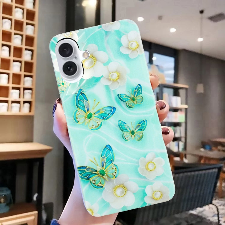 For iPhone 16 Colorful Painting Pattern TPU Phone Case(Butterflies) - iPhone 16 Cases by PMC Jewellery | Online Shopping South Africa | PMC Jewellery | Buy Now Pay Later Mobicred