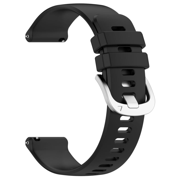 For Xiaomi Watch 2 Liquid Glossy Silver Buckle Silicone Watch Band(Black) - Watch Bands by PMC Jewellery | Online Shopping South Africa | PMC Jewellery