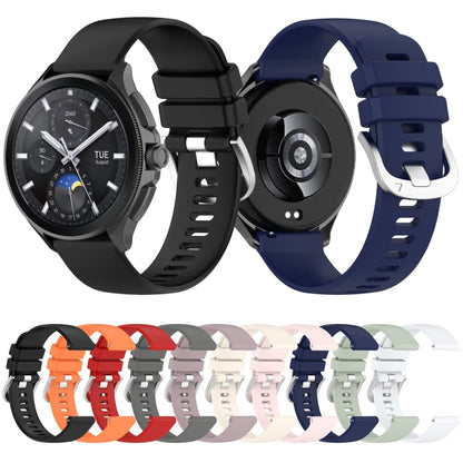 For Xiaomi Watch 2 Liquid Glossy Silver Buckle Silicone Watch Band(Starlight Color) - Watch Bands by PMC Jewellery | Online Shopping South Africa | PMC Jewellery