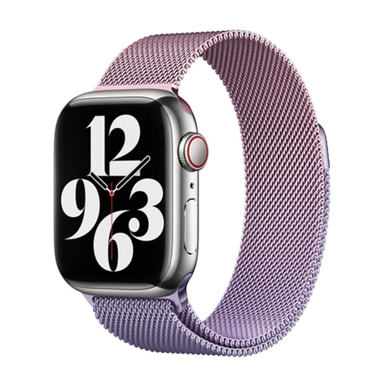 For Apple Watch Series 9 45mm Milan Gradient Loop Magnetic Buckle Watch Band(Pink Lavender) - free shipping - PMC TechLife - Order now!