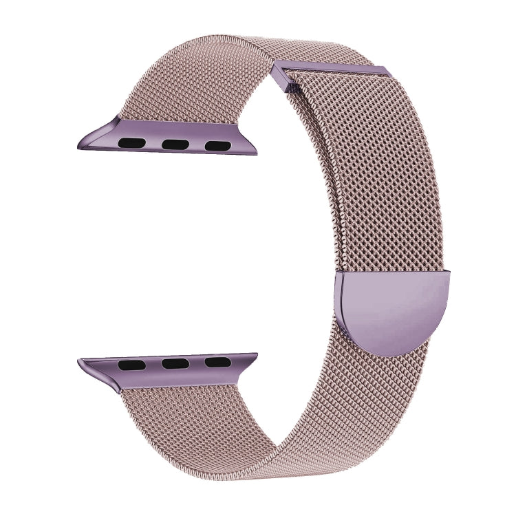 For Apple Watch SE 2023 40mm Two Color Milanese Loop Magnetic Watch Band(Pink Purple) - Watch Bands by PMC Jewellery | Online Shopping South Africa | PMC Jewellery