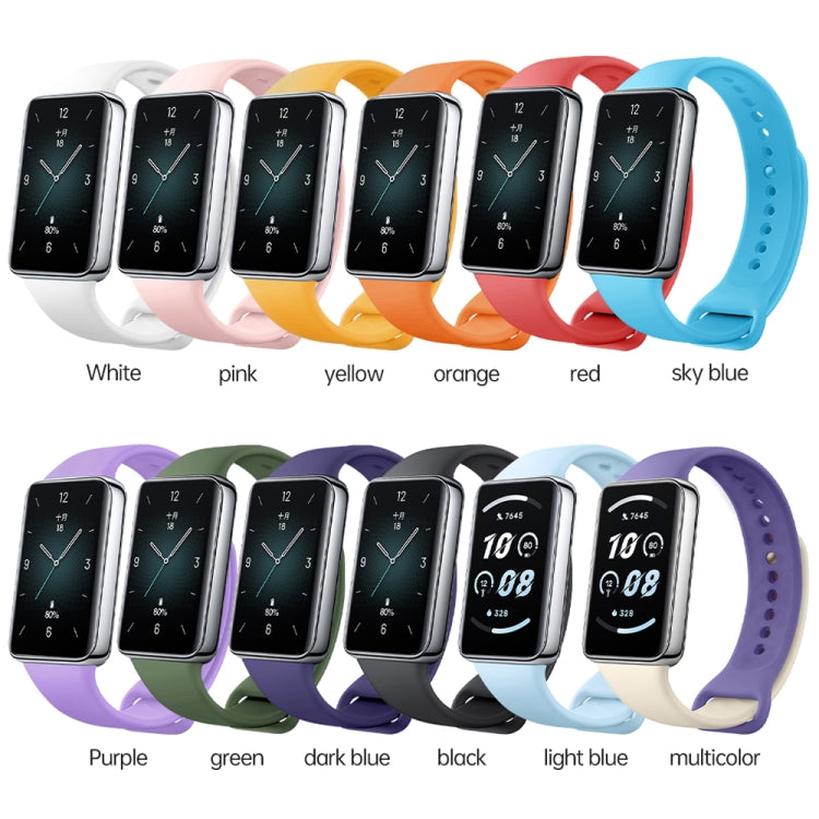 For Honor Band 9 Solid Color Silicone Watch Band(Dark Blue) - Watch Bands by PMC TechLife | Online Shopping South Africa | PMC TechLife