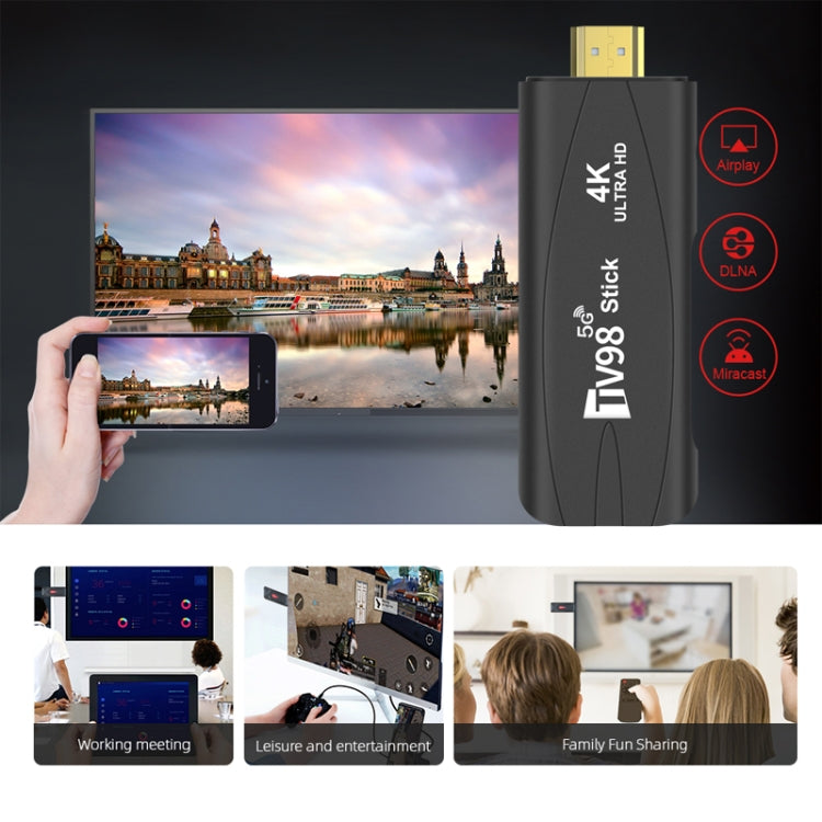 TV98 Rockchip 3228A Quad Core 4K HD Bluetooth Android TV Stick, RAM:2GB+16GB(AU Plug) - Android TV Sticks by PMC TechLife | Online Shopping South Africa | PMC TechLife | Buy Now Pay Later Mobicred
