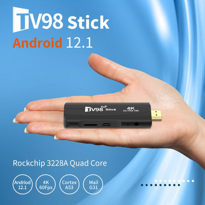 TV98 Rockchip 3228A Quad Core 4K HD Bluetooth Android TV Stick, RAM:4GB+32GB(UK Plug) - Android TV Sticks by PMC Jewellery | Online Shopping South Africa | PMC Jewellery | Buy Now Pay Later Mobicred