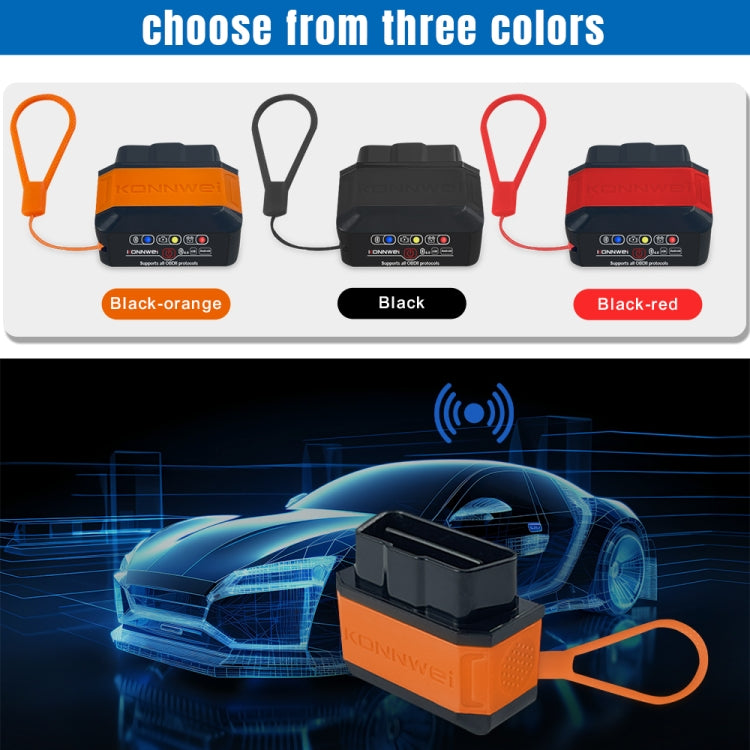 KONNWEI KW906 Bluetooth 5.0 Car OBD2 Scanner Support Android & iOS(Black) - Code Readers & Scan Tools by KONNWEI | Online Shopping South Africa | PMC TechLife | Buy Now Pay Later Mobicred