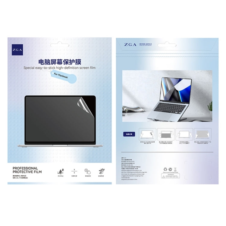 For MacBook Pro 16.2 inch 2021 ZGA Clear HD PET Laptop Screen Protector - Keyboard Protector by ZGA | Online Shopping South Africa | PMC Jewellery | Buy Now Pay Later Mobicred