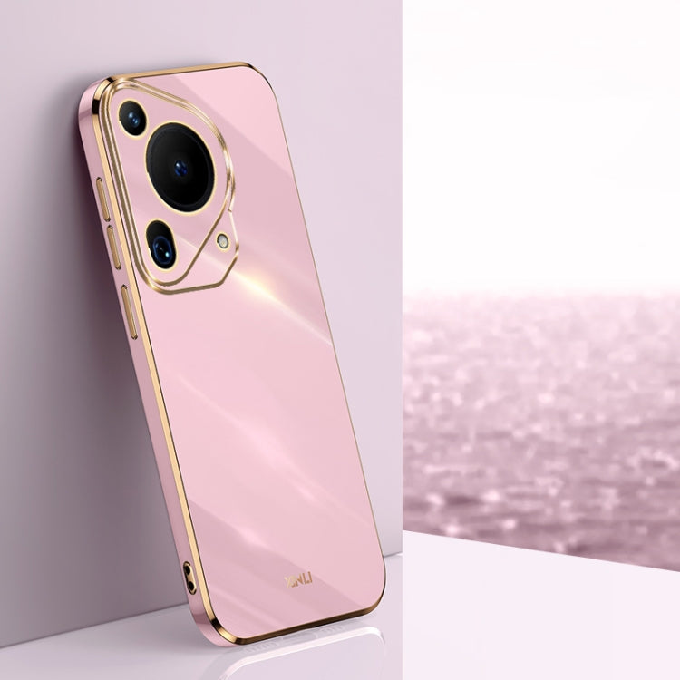 For Huawei Pura 70 Ultra XINLI Straight 6D Plating Gold Edge TPU Phone Case(Cherry Purple) - Huawei Cases by XINLI | Online Shopping South Africa | PMC Jewellery | Buy Now Pay Later Mobicred