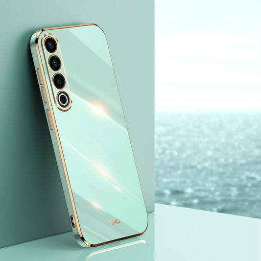 For Meizu 20 Pro 5G XINLI Straight Edge 6D Electroplate TPU Phone Case(Mint Green) - Meizu by XINLI | Online Shopping South Africa | PMC Jewellery | Buy Now Pay Later Mobicred