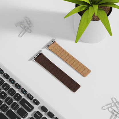 For Apple Watch Series 5 44mm Two Color Loop Magnetic Silicone Watch Band(Dark Brown+Light Brown) - Watch Bands by PMC Jewellery | Online Shopping South Africa | PMC Jewellery