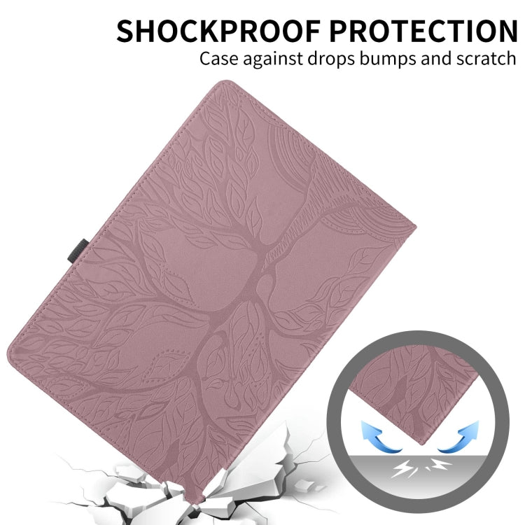 For Honor Pad 9 Tree Life Embossed Rotation Leather Tablet Case(Rose Gold) - Honor by PMC TechLife | Online Shopping South Africa | PMC TechLife | Buy Now Pay Later Mobicred