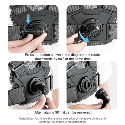 6 in 1 Phone Clamp Adjustable Body Mount Belt Chest Strap with Mount & Screw(Grey) - Chest Belt by RUIGPRO | Online Shopping South Africa | PMC Jewellery | Buy Now Pay Later Mobicred