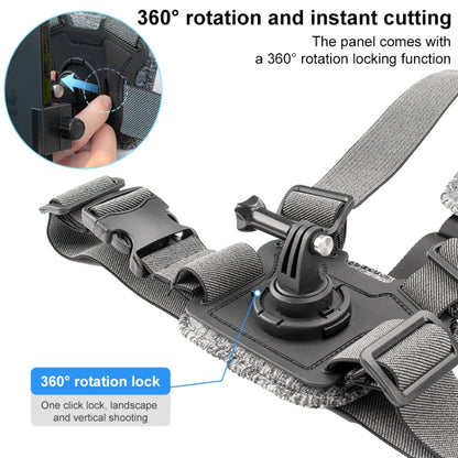 4 in 1 Adjustable Body Mount Belt Chest Strap with Mount & Screw(Grey) - Chest Belt by RUIGPRO | Online Shopping South Africa | PMC Jewellery | Buy Now Pay Later Mobicred