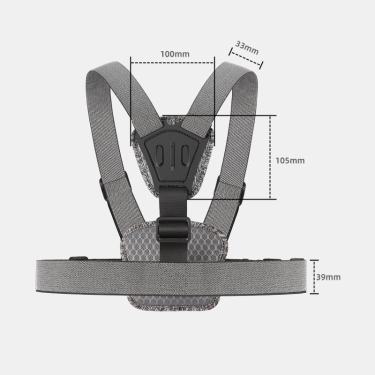 6 in 1 360 Phone Clamp Adjustable Body Mount Belt Chest Strap with Mount & Screw(Grey) - Chest Belt by RUIGPRO | Online Shopping South Africa | PMC Jewellery | Buy Now Pay Later Mobicred