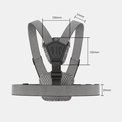 6 in 1 360 Phone Clamp Adjustable Body Mount Belt Chest Strap with Mount & Screw(Grey) - Chest Belt by RUIGPRO | Online Shopping South Africa | PMC Jewellery | Buy Now Pay Later Mobicred