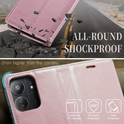 For Xiaomi Redmi 13C CaseMe 003 Crazy Horse Texture Flip Leather Phone Case(Pink) - Xiaomi Cases by CaseMe | Online Shopping South Africa | PMC Jewellery | Buy Now Pay Later Mobicred