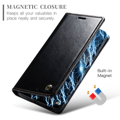 For Xiaomi Redmi Note 13 Pro 4G CaseMe 003 Crazy Horse Texture Flip Leather Phone Case(Black) - Note 13 Pro Cases by CaseMe | Online Shopping South Africa | PMC Jewellery | Buy Now Pay Later Mobicred