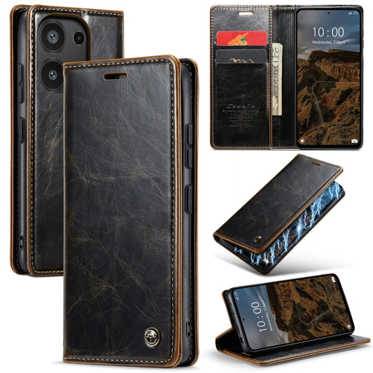 For Xiaomi Redmi Note 13 Pro 4G CaseMe 003 Crazy Horse Texture Flip Leather Phone Case(Coffee) - Xiaomi Cases by CaseMe | Online Shopping South Africa | PMC Jewellery | Buy Now Pay Later Mobicred