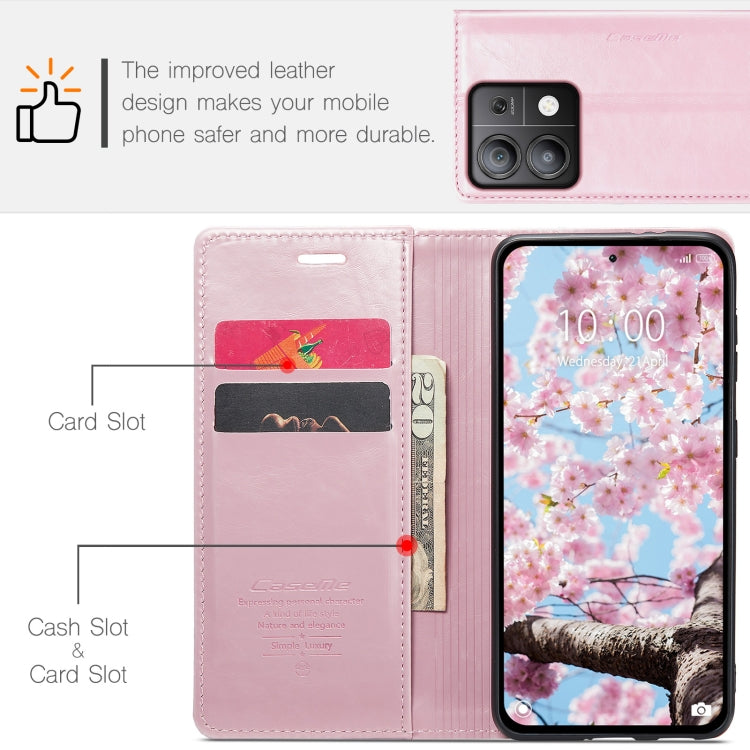 For Xiaomi Redmi Note 13 Pro 5G CaseMe 003 Crazy Horse Texture Flip Leather Phone Case(Pink) - Xiaomi Cases by CaseMe | Online Shopping South Africa | PMC Jewellery | Buy Now Pay Later Mobicred