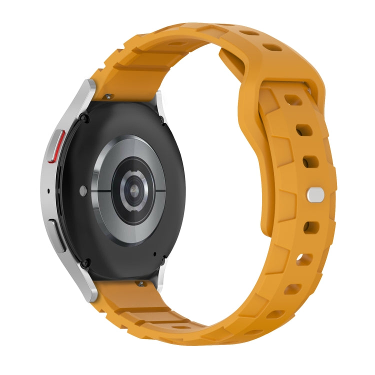 18mm Armor Silicone Watch Band(Yellow) - 20mm Bands by PMC Jewellery | Online Shopping South Africa | PMC Jewellery