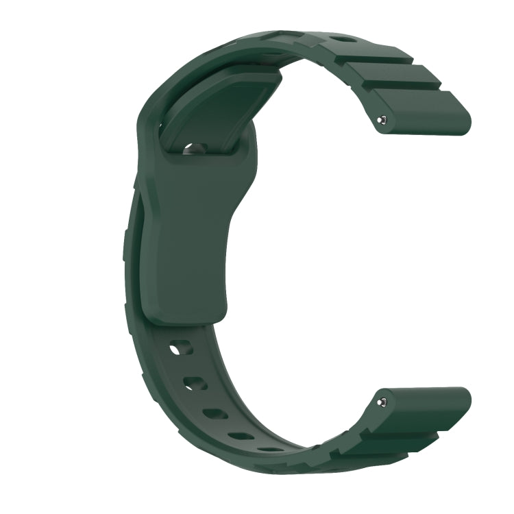 18mm Armor Silicone Watch Band(Dark Green) - 20mm Bands by PMC Jewellery | Online Shopping South Africa | PMC Jewellery