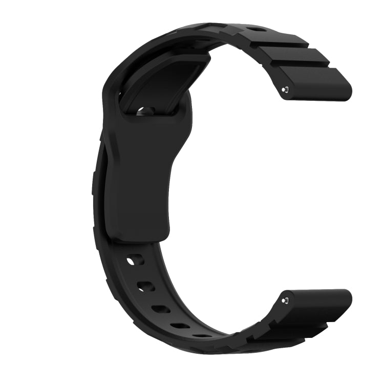 22mm Armor Silicone Watch Band(Black) - 22mm Bands by PMC Jewellery | Online Shopping South Africa | PMC Jewellery