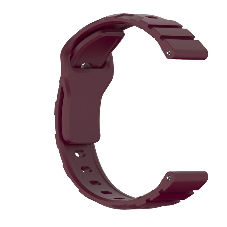 22mm Armor Silicone Watch Band(Wine Red) - 22mm Bands by PMC Jewellery | Online Shopping South Africa | PMC Jewellery