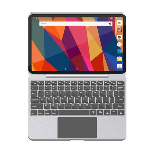 For iPad Pro 11 2022/2021/2020/2018/Air 4/5 Aluminum Alloy Bluetooth Touch Keyboard Leather Case(Silver) - Universal by PMC Jewellery | Online Shopping South Africa | PMC Jewellery | Buy Now Pay Later Mobicred