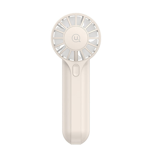 USAMS ZB288 Portable Type-C Rechargeable High Speed Handheld Mini Fan(Beige) - Electric Fans by USAMS | Online Shopping South Africa | PMC Jewellery | Buy Now Pay Later Mobicred