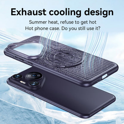 For Huawei Pura 70 Ultra Cooling MagSafe Magnetic Ring Holder PC Phone Case(Grey) - Huawei Cases by PMC Jewellery | Online Shopping South Africa | PMC Jewellery | Buy Now Pay Later Mobicred