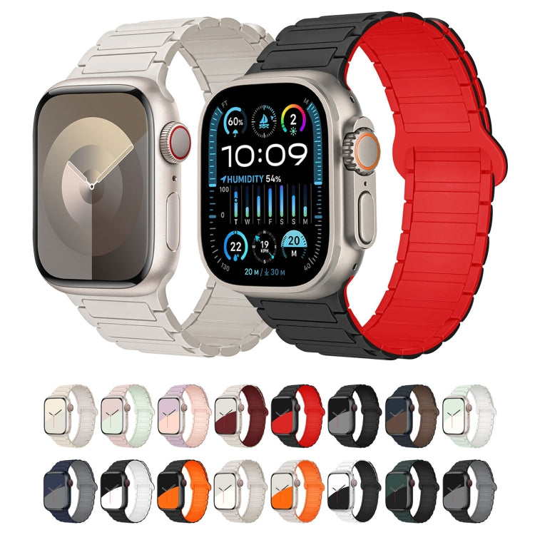 For Apple Watch 42mm I-Shaped Magnetic Silicone Watch Band(White Starlight) - Watch Bands by PMC TechLife | Online Shopping South Africa | PMC TechLife