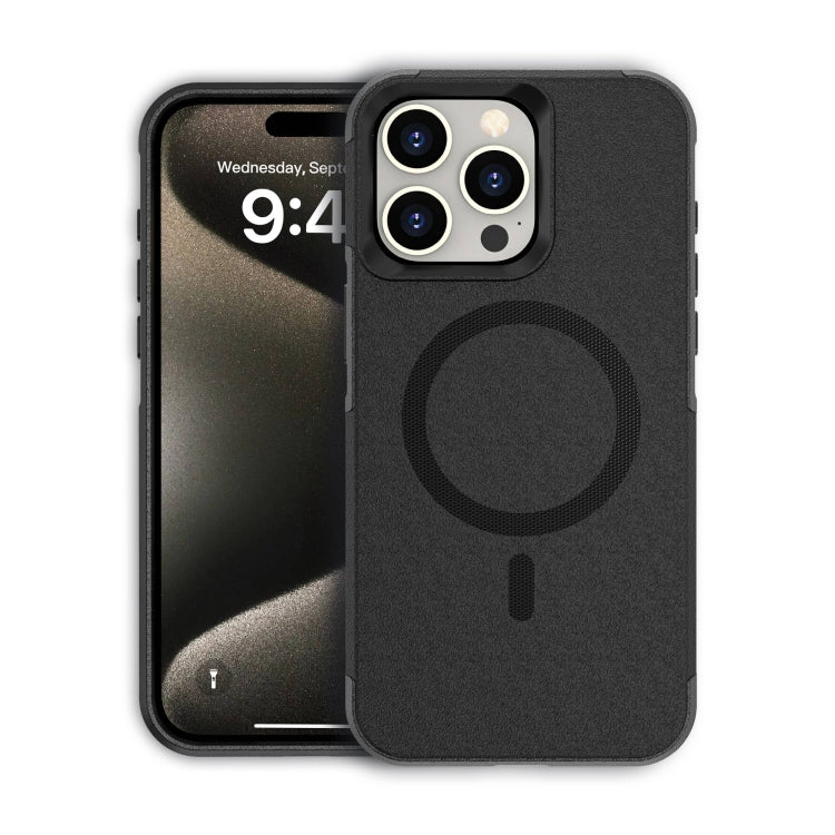 For iPhone 15 Pro RedPepper Armor Magsafe PC Hybrid TPU Phone Case(Black) - iPhone 15 Pro Cases by RedPepper | Online Shopping South Africa | PMC Jewellery | Buy Now Pay Later Mobicred