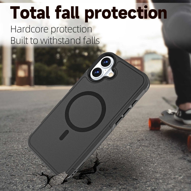 For iPhone 16 Plus RedPepper Armor Magsafe PC Hybrid TPU Phone Case(Black) - iPhone 16 Plus Cases by RedPepper | Online Shopping South Africa | PMC TechLife | Buy Now Pay Later Mobicred