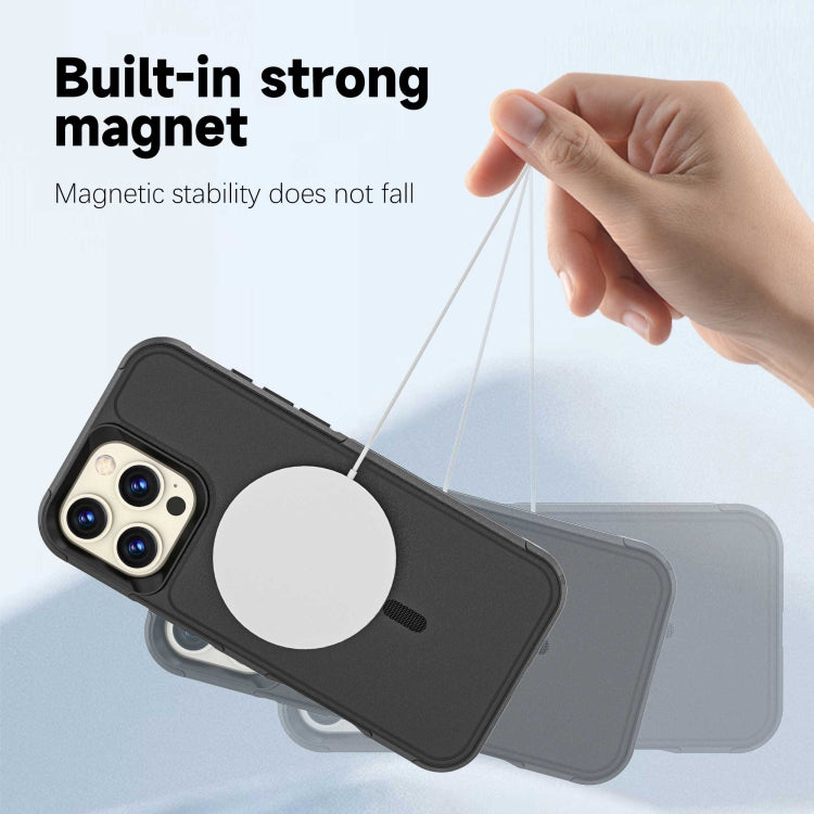 For iPhone 16 Pro Max RedPepper Armor Magsafe PC Hybrid TPU Phone Case(Black) - iPhone 16 Pro Max Cases by RedPepper | Online Shopping South Africa | PMC TechLife | Buy Now Pay Later Mobicred