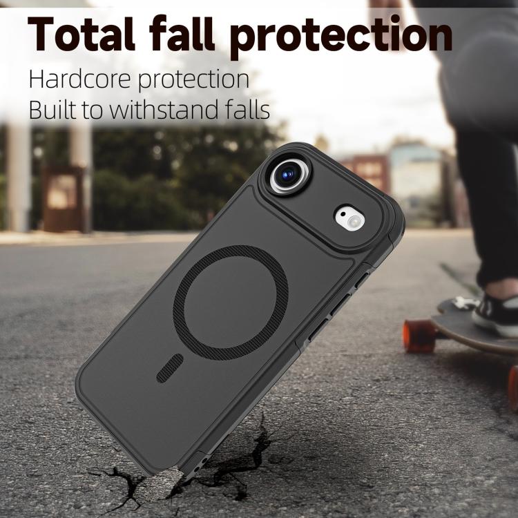 For iPhone 17 Air RedPepper Armor Magsafe PC Hybrid TPU Phone Case(Black) - free shipping - PMC TechLife - Order now!