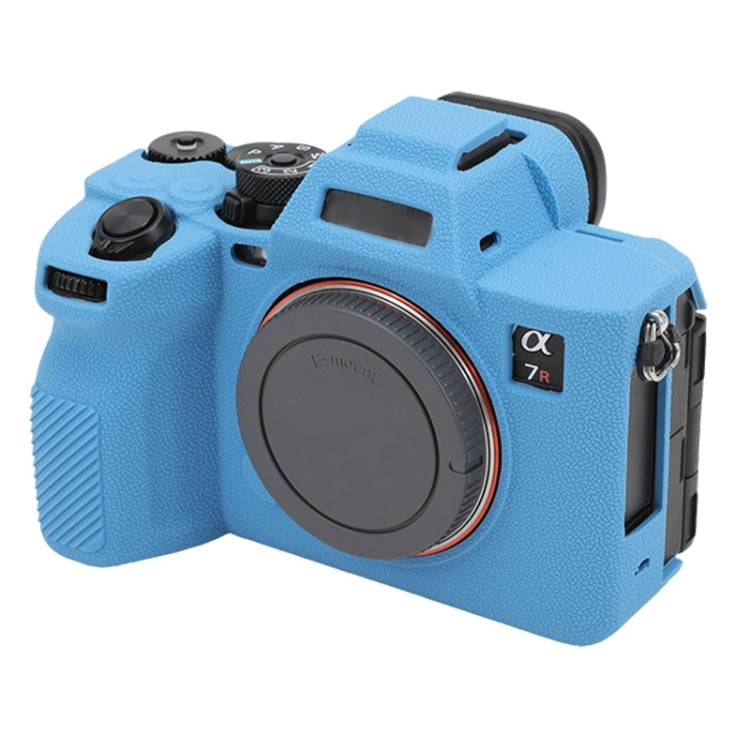 For Sony ILCE7RM5 / A7R5 Litchi Texture Soft Silicone Protective Case(Blue) - Protective Case by PMC TechLife | Online Shopping South Africa | PMC TechLife | Buy Now Pay Later Mobicred