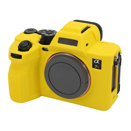 For Sony ILCE7RM5 / A7R5 Litchi Texture Soft Silicone Protective Case(Yellow) - Protective Case by PMC Jewellery | Online Shopping South Africa | PMC Jewellery | Buy Now Pay Later Mobicred