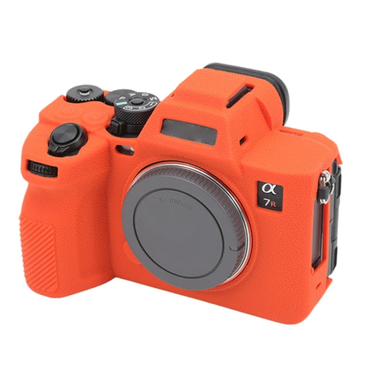 For Sony ILCE7RM5 / A7R5 Litchi Texture Soft Silicone Protective Case(Orange) - Protective Case by PMC Jewellery | Online Shopping South Africa | PMC Jewellery | Buy Now Pay Later Mobicred