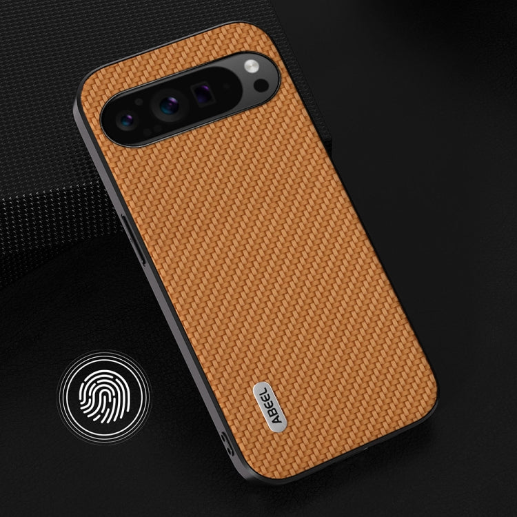 For Google Pixel 9 Pro ABEEL Carbon Fiber Texture Protective Phone Case(Light Brown) - Google Cases by PMC Jewellery | Online Shopping South Africa | PMC Jewellery | Buy Now Pay Later Mobicred