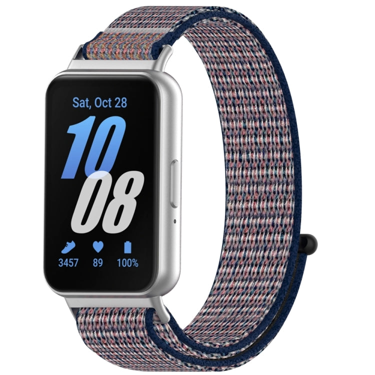 For Samsung Galaxy Fit 3 Nylon Loop Hook and Loop Fastener Watch Band(Midnight Blue) - Watch Bands by PMC TechLife | Online Shopping South Africa | PMC TechLife