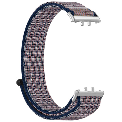 For Samsung Galaxy Fit 3 Nylon Loop Hook and Loop Fastener Watch Band(Midnight Blue) - Watch Bands by PMC Jewellery | Online Shopping South Africa | PMC Jewellery